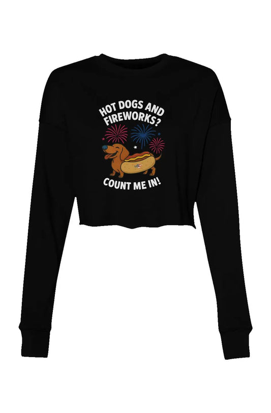Hot Dogs and Fireworks - Women's Crop Sweatshirt