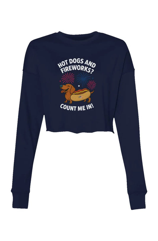 Hot Dogs and Fireworks - Women's Crop Sweatshirt
