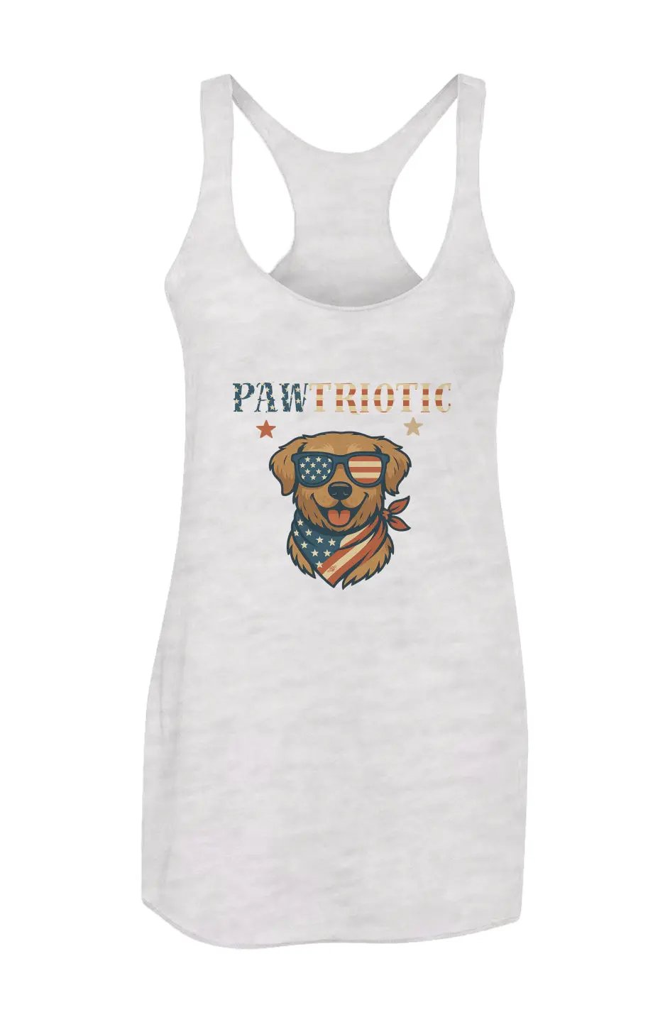 Pawtriotic - Women’s Triblend Racerback Tank