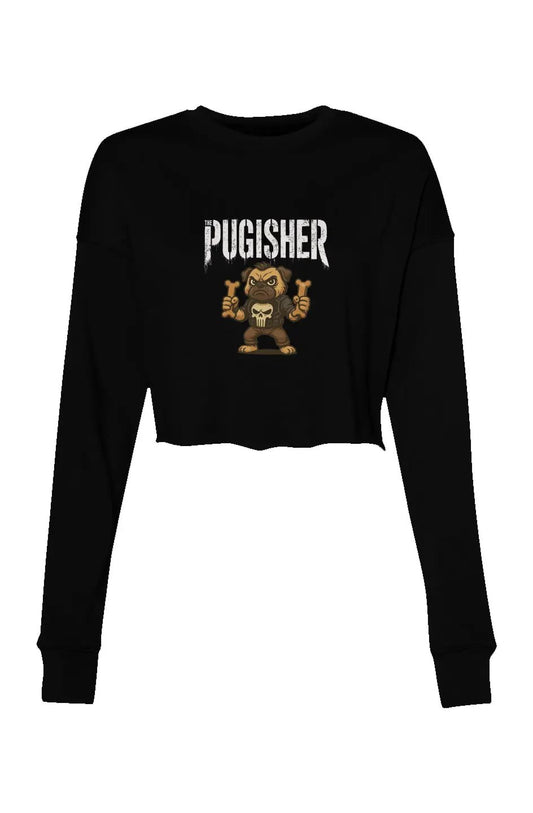 Pugisher - Women's Crop Hoodie