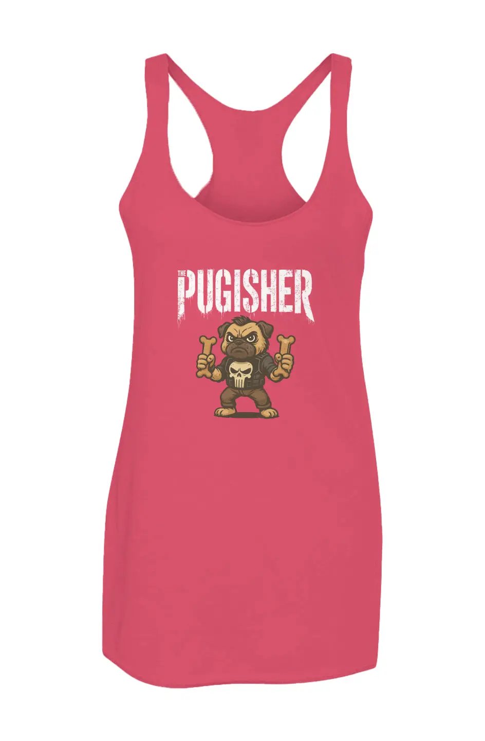 Pugisher - Racerback Tank - Boop Apparel