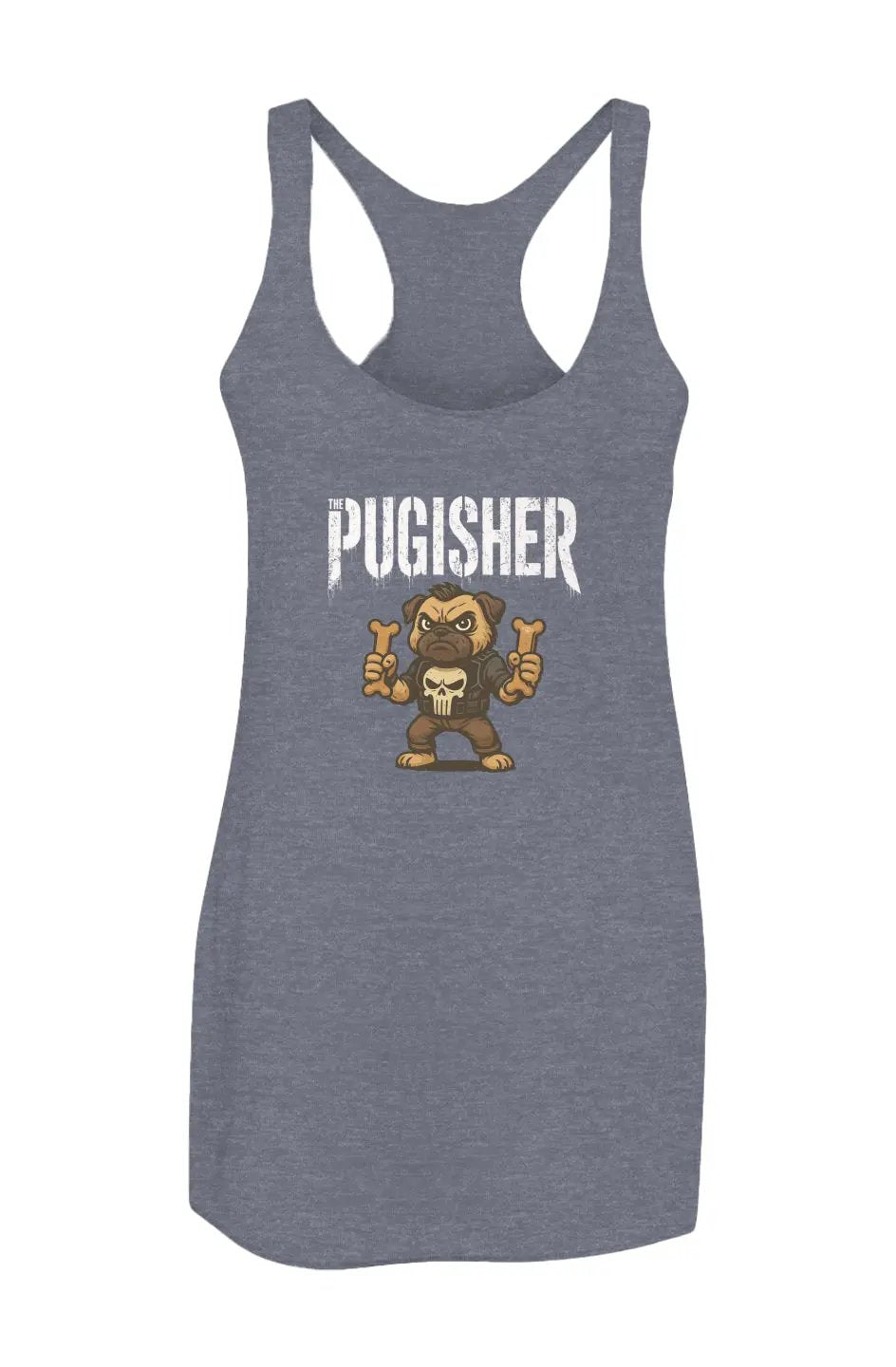 Pugisher - Racerback Tank - Boop Apparel