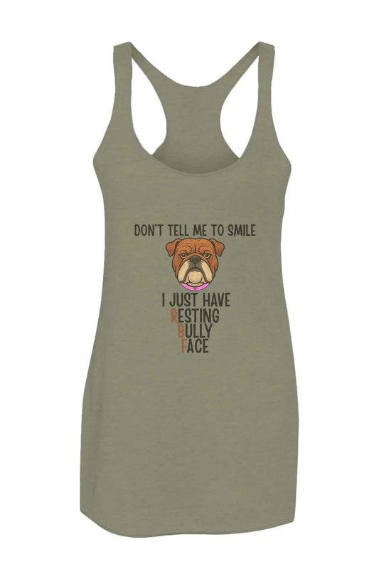 Resting Bully Face - Women’s Triblend Racerback Tank