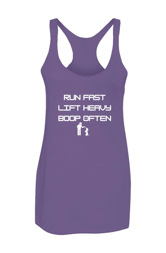 Run Fast - Women’s Triblend Racerback Tank