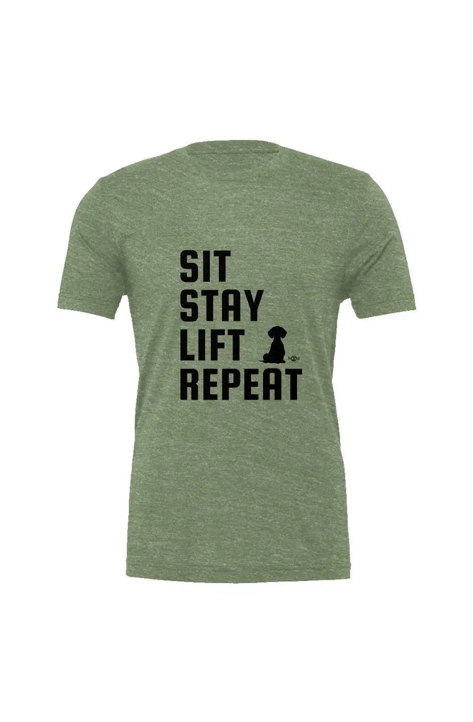 Sit, Stay, Lift, Repeat - Triblend T - Boop Apparel