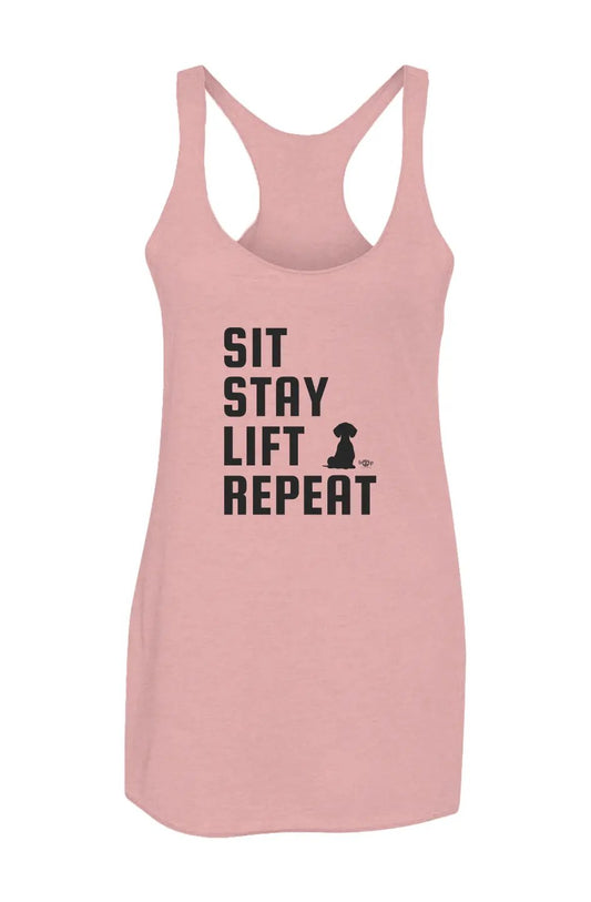 Sit Stay - Women’s Triblend Racerback Tank