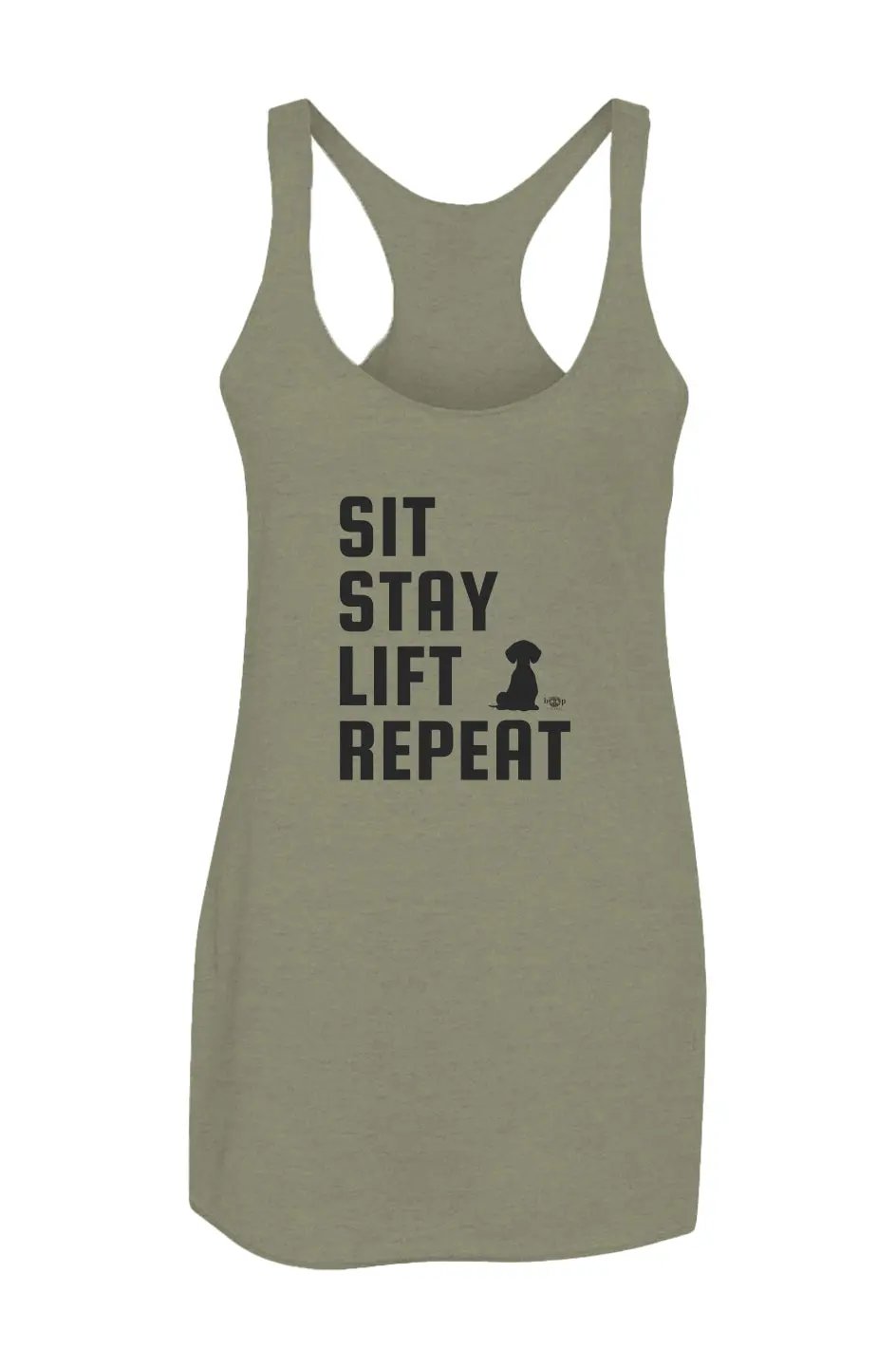 Sit Stay - Women’s Triblend Racerback Tank