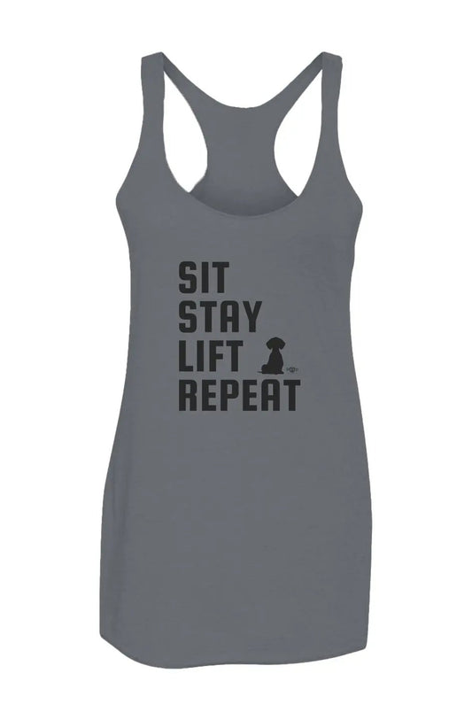 Sit Stay - Women’s Triblend Racerback Tank
