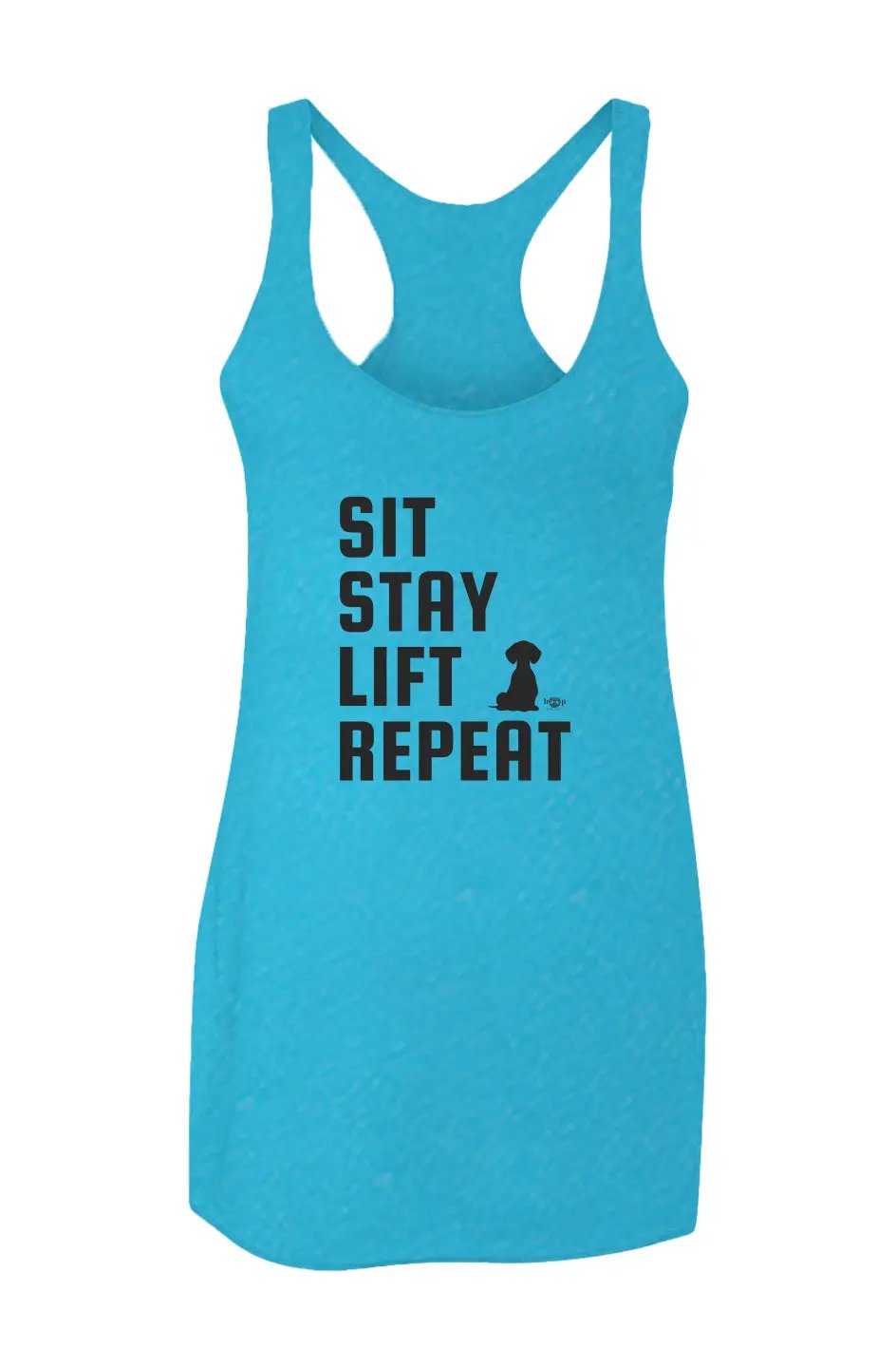 Sit, Stay, Lift, Repeat - Racerback Tank - Boop Apparel