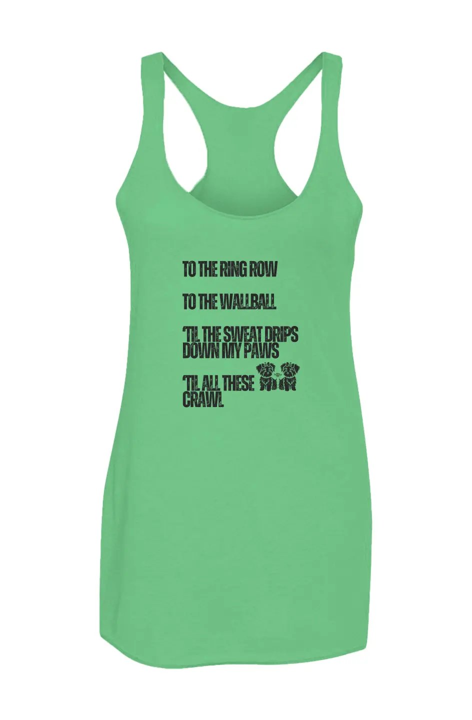 Sweat Drips Down My Paws - Racerback Tank - Boop Apparel