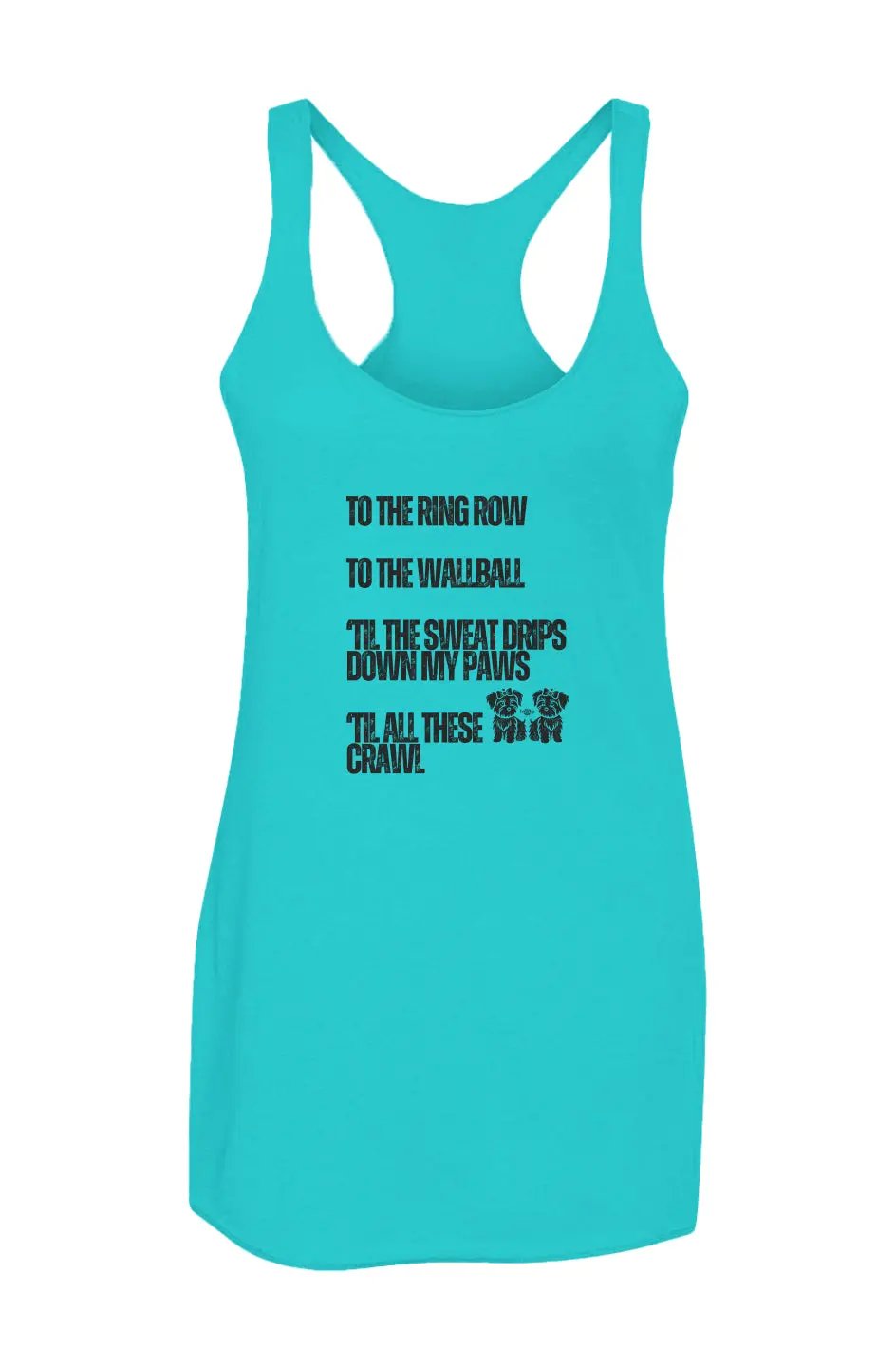 Sweat Drips Down My Paws - Racerback Tank - Boop Apparel