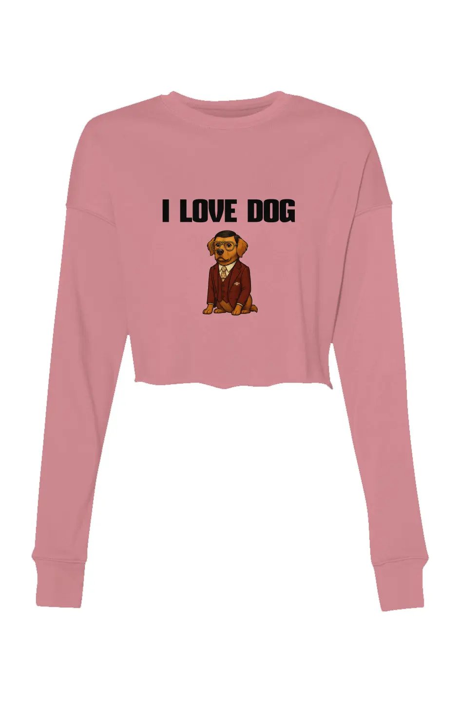 I Love Dog - Crop Sweatshirt