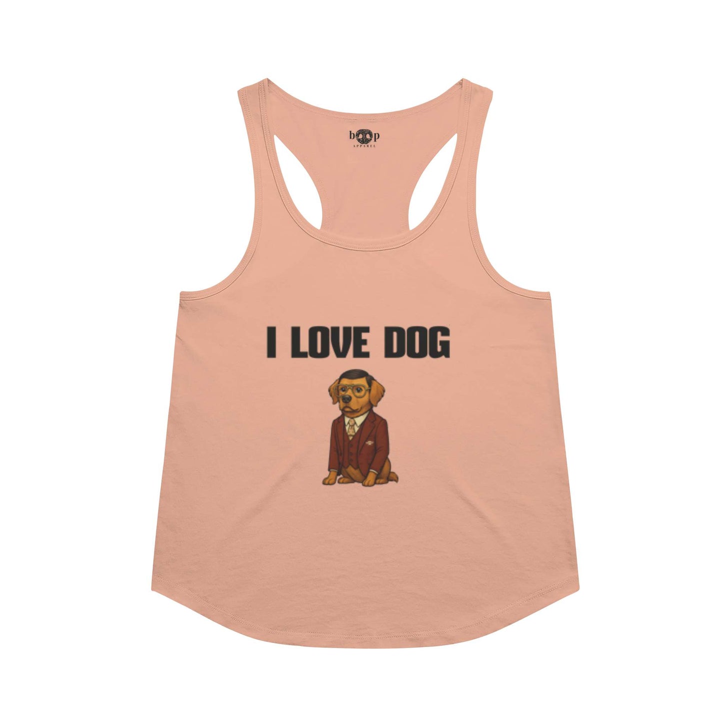 Funny dog owner t-shirt with sarcastic humor -I love Dog - Racerback Tank