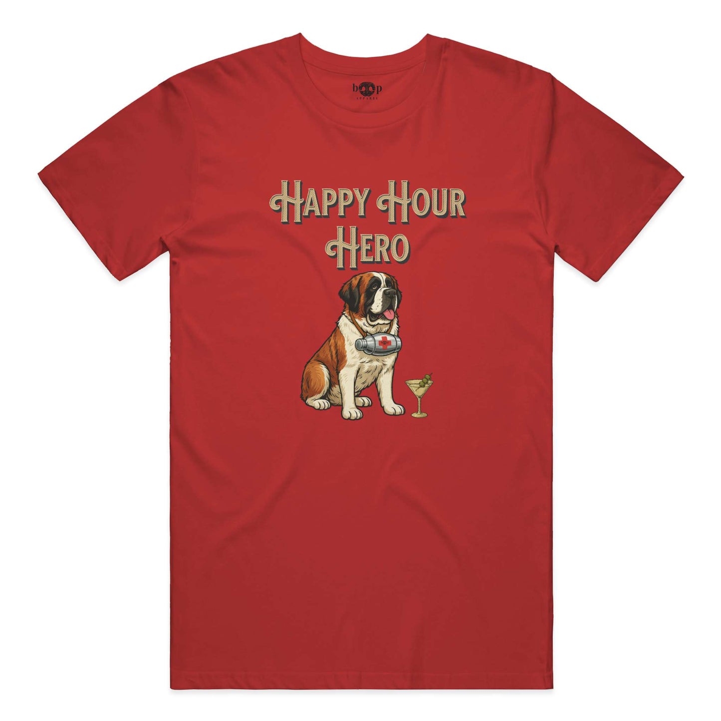 Funny dog owner t-shirt with sarcastic humor -Happy Hour Hero - Cotton T