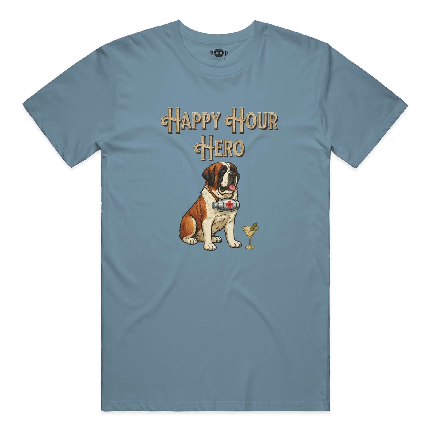Funny dog owner t-shirt with sarcastic humor -Happy Hour Hero - Cotton T