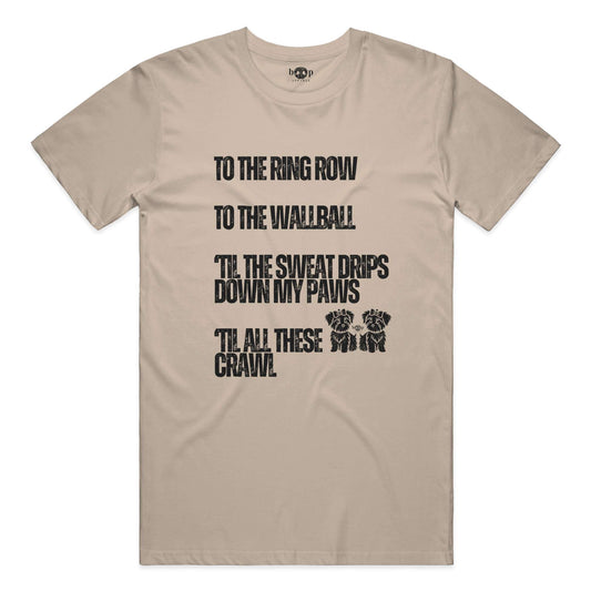 Funny dog owner t-shirt with sarcastic humor -Sweat Drips Down My Paws - Cotton T