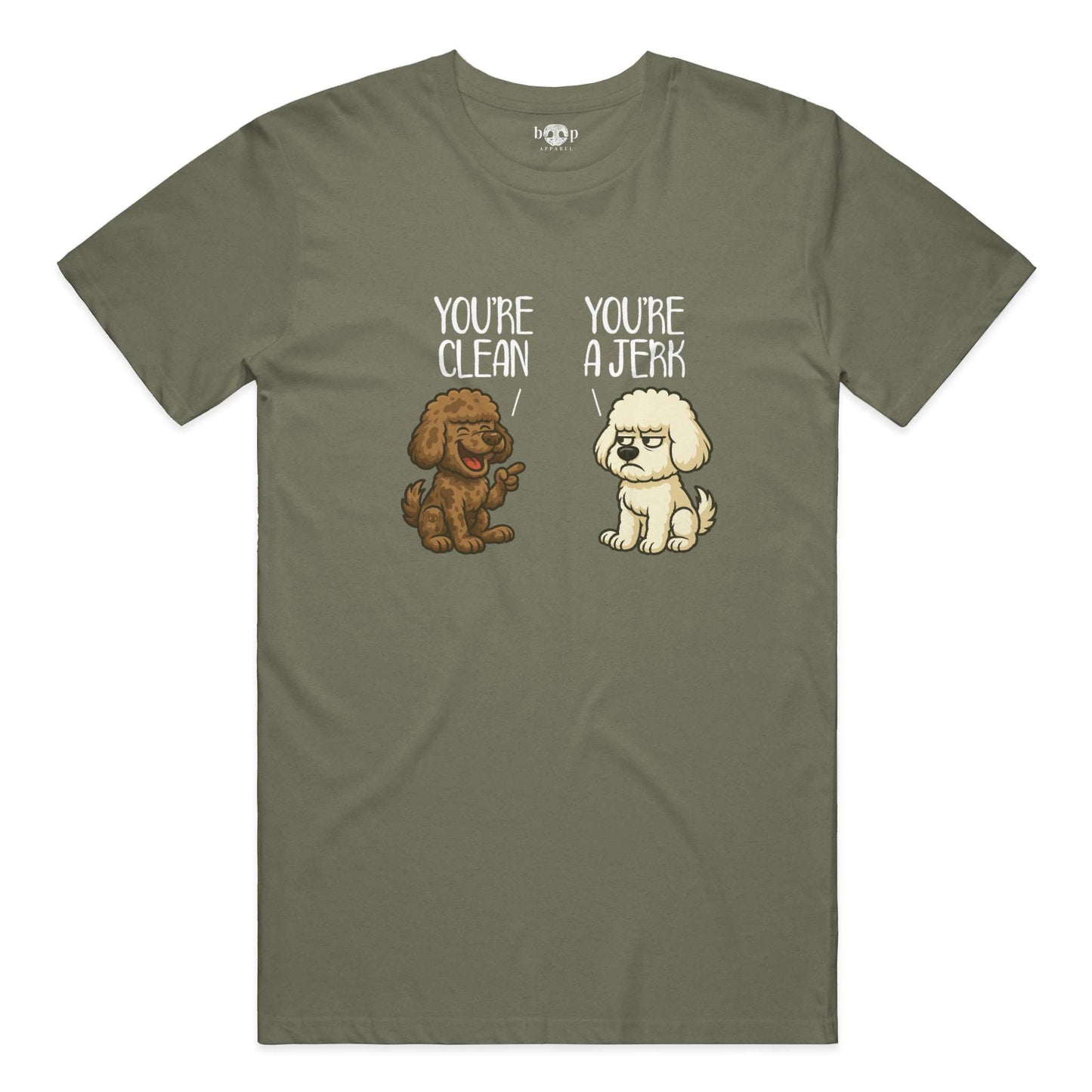 Funny dog owner t-shirt with sarcastic humor -Clean and Jerk - Heather T