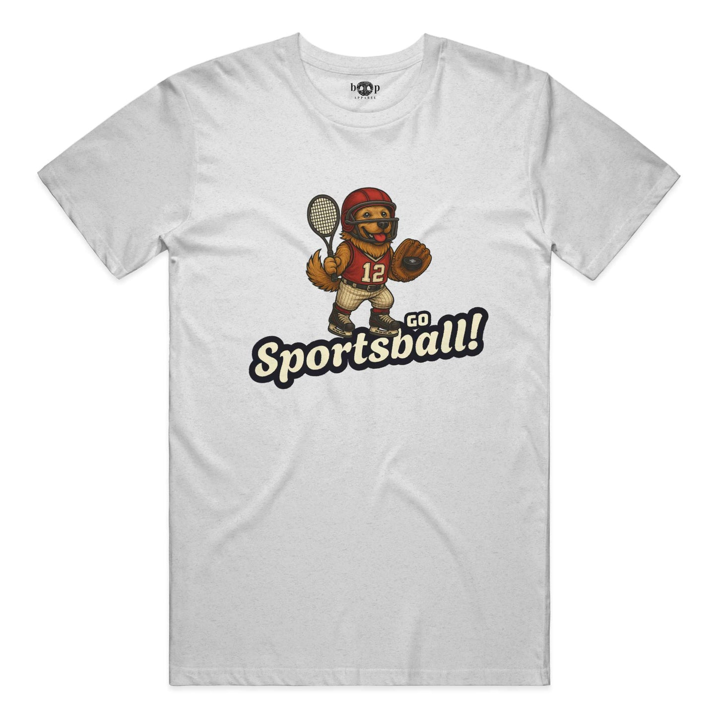 Funny dog owner t-shirt with sarcastic humor -Go Sportsball - Heather T