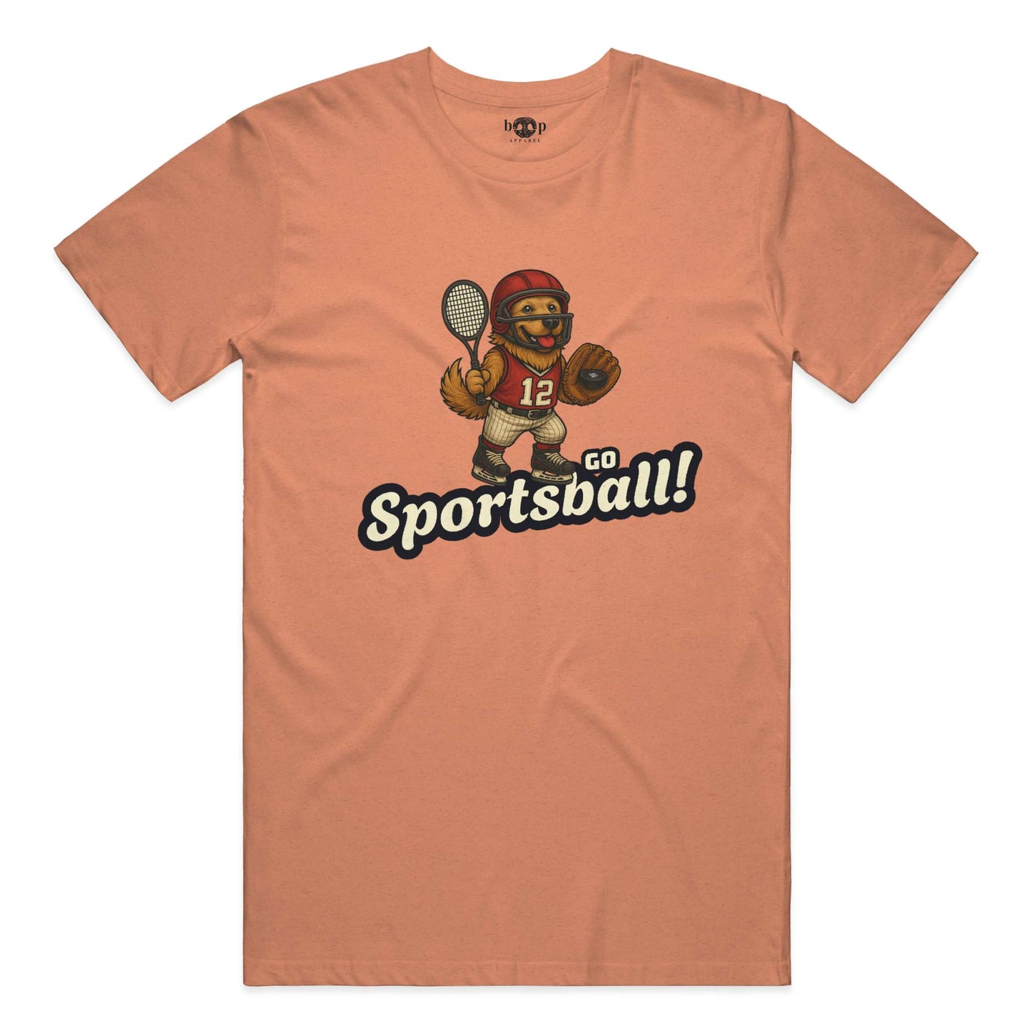 Funny dog owner t-shirt with sarcastic humor -Go Sportsball - Heather T