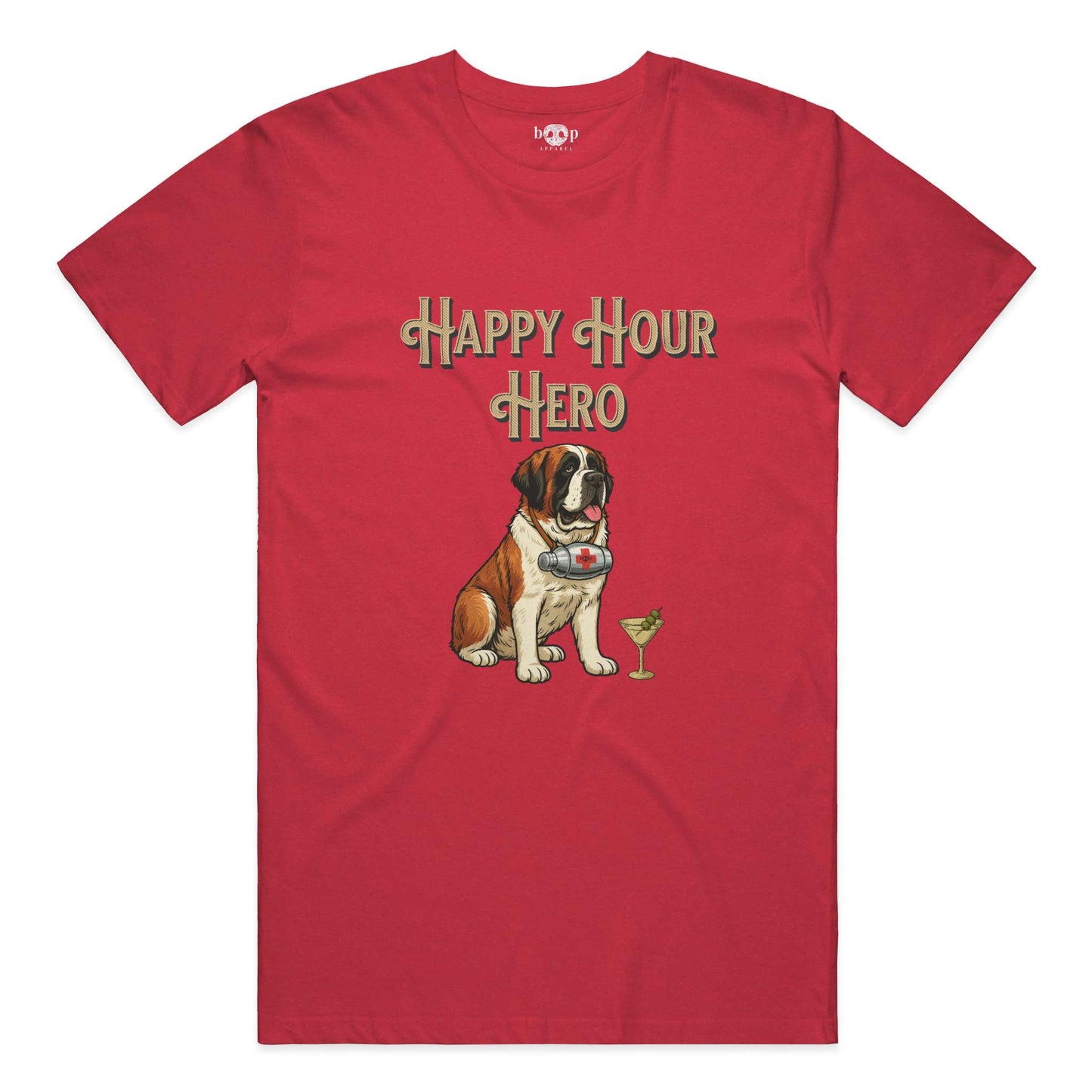 Funny dog owner t-shirt with sarcastic humor -Happy Hour Hero - Heather T