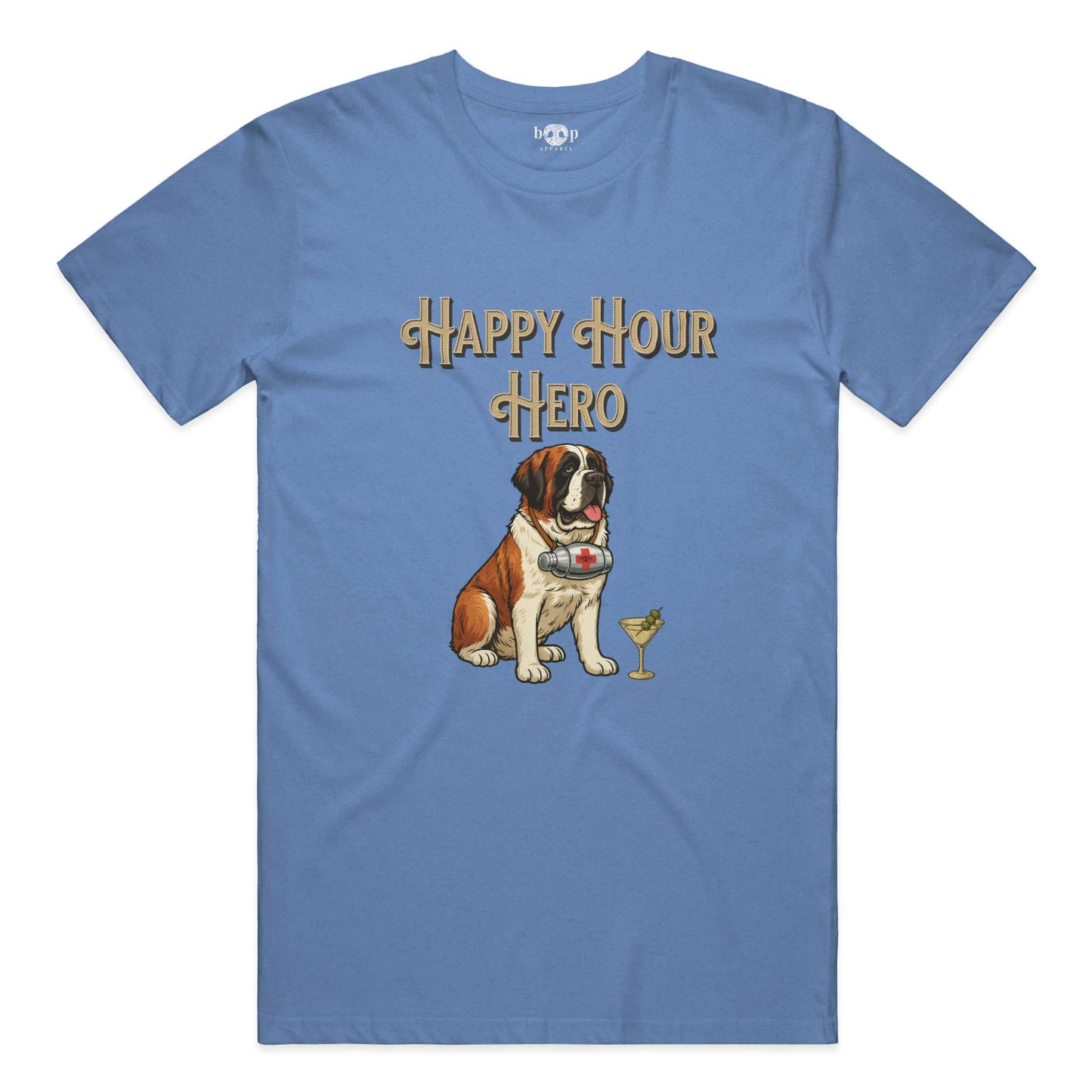 Funny dog owner t-shirt with sarcastic humor -Happy Hour Hero - Heather T