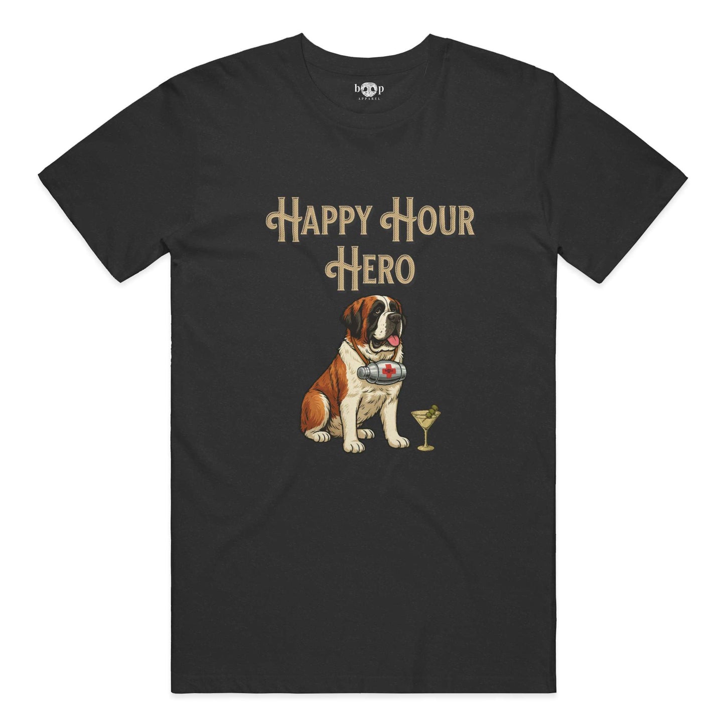 Funny dog owner t-shirt with sarcastic humor -Happy Hour Hero - Heather T