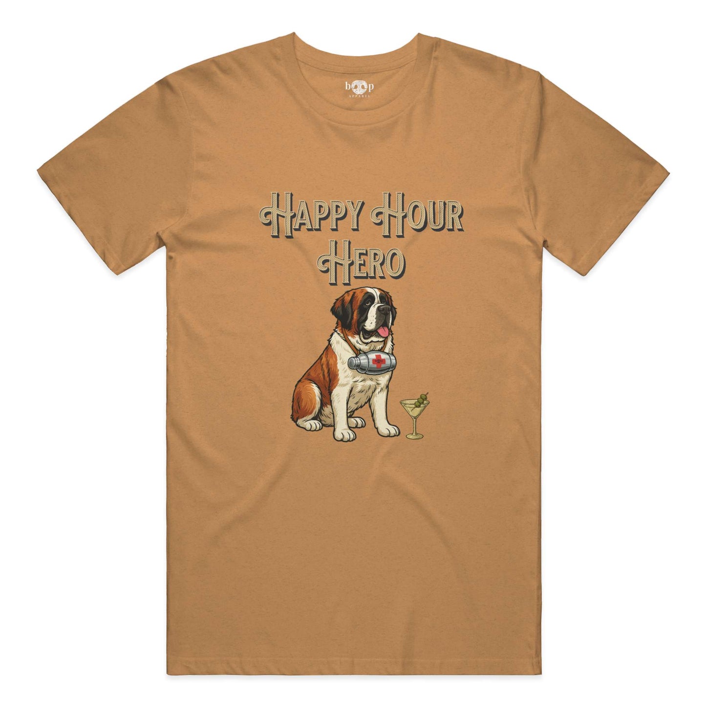 Funny dog owner t-shirt with sarcastic humor -Happy Hour Hero - Heather T