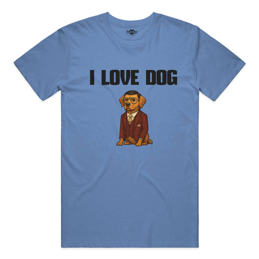 Funny dog owner t-shirt with sarcastic humor -I Love Dog - Heather T