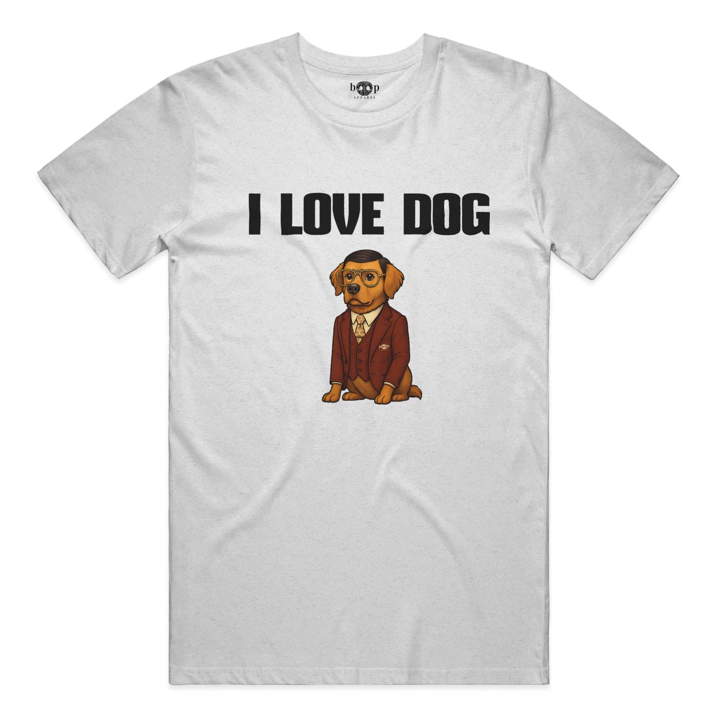 Funny dog owner t-shirt with sarcastic humor -I Love Dog - Heather T