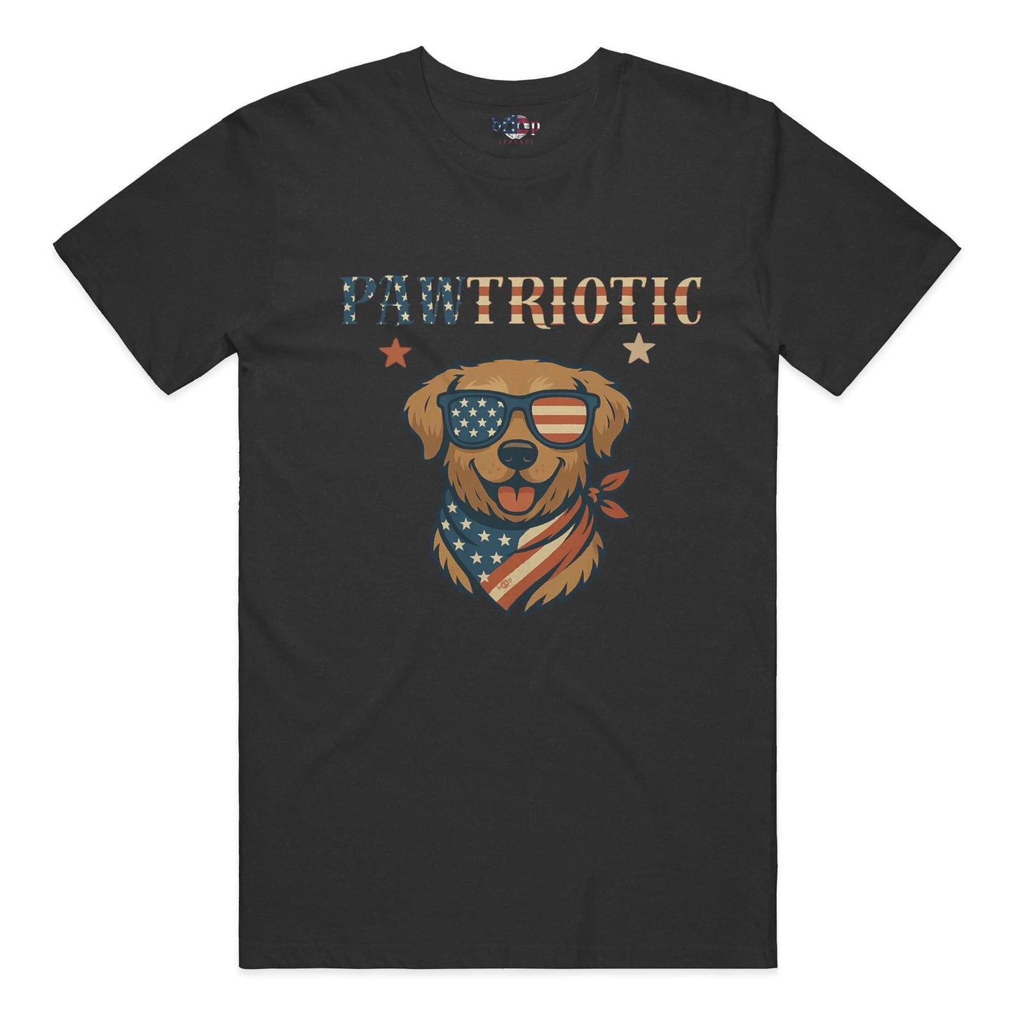 Funny dog owner t-shirt with sarcastic humor -Pawtriotic - Heather T