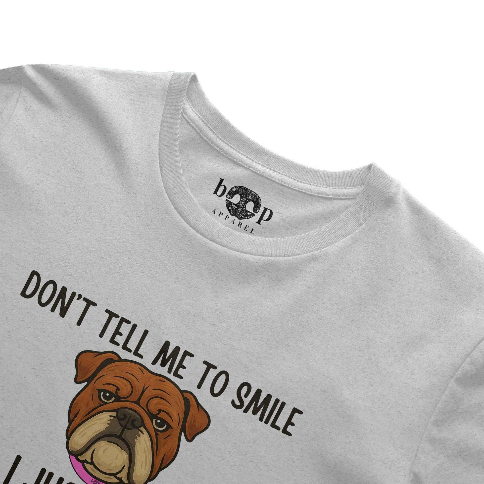 Funny dog owner t-shirt with sarcastic humor -Resting Bully Face - Heather T