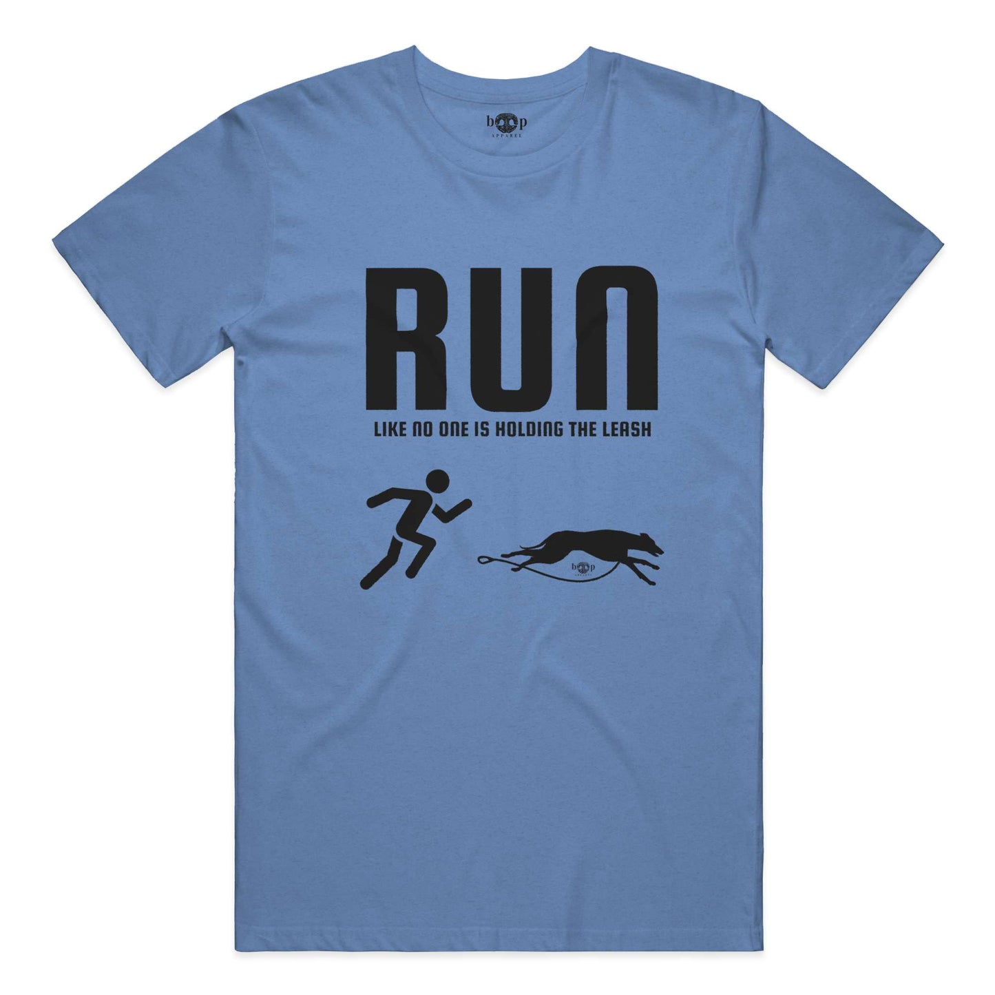 Funny dog owner t-shirt with sarcastic humor -Run Unleashed - Heather T