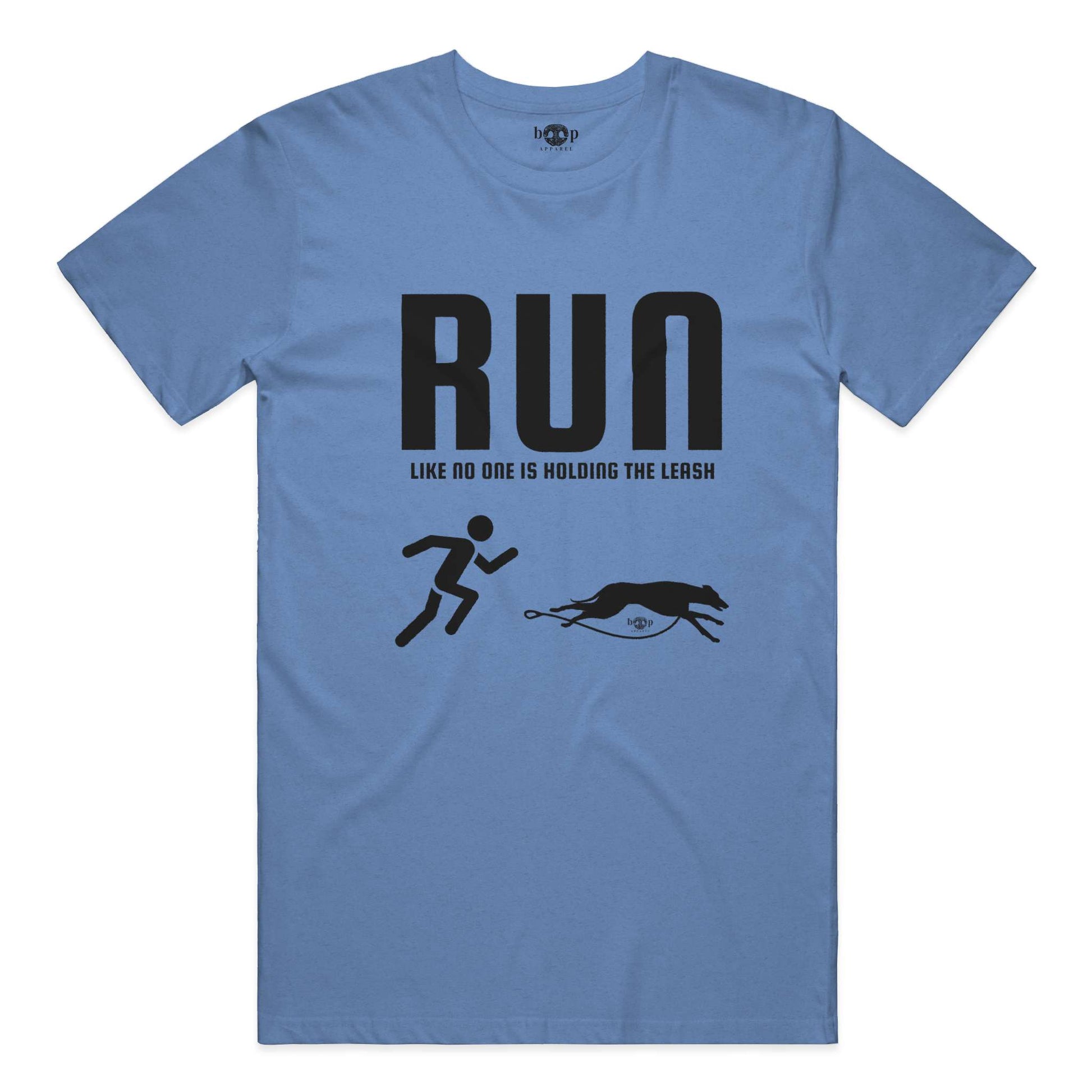 Funny dog owner t-shirt with sarcastic humor -Run Unleashed - Heather T