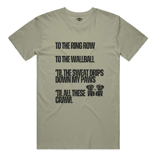 Funny dog owner t-shirt with sarcastic humor -Sweat Drips Down My Paws - Heather T