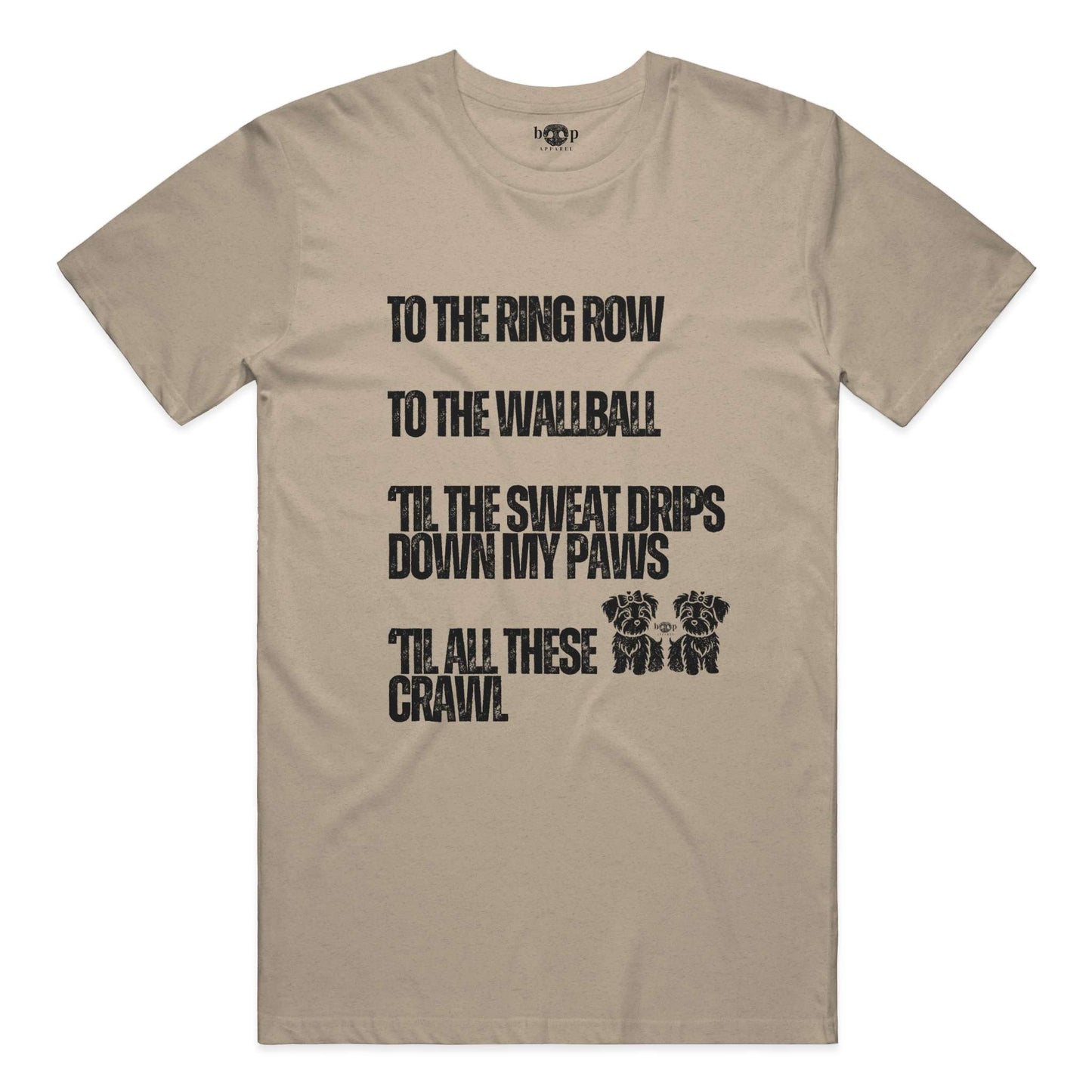 Funny dog owner t-shirt with sarcastic humor -Sweat Drips Down My Paws - Heather T