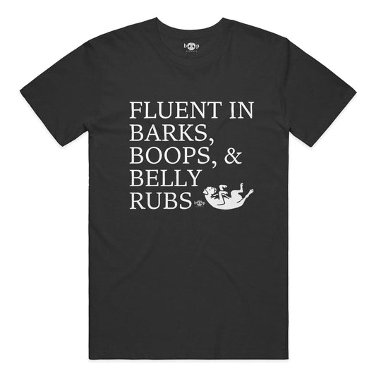 Funny dog owner t-shirt with sarcastic humor -Trilingual - Heather T