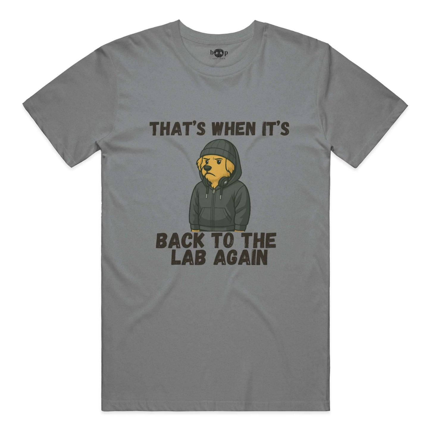 Funny dog owner t-shirt with sarcastic humor -Back to the Lab Again - Triblend T