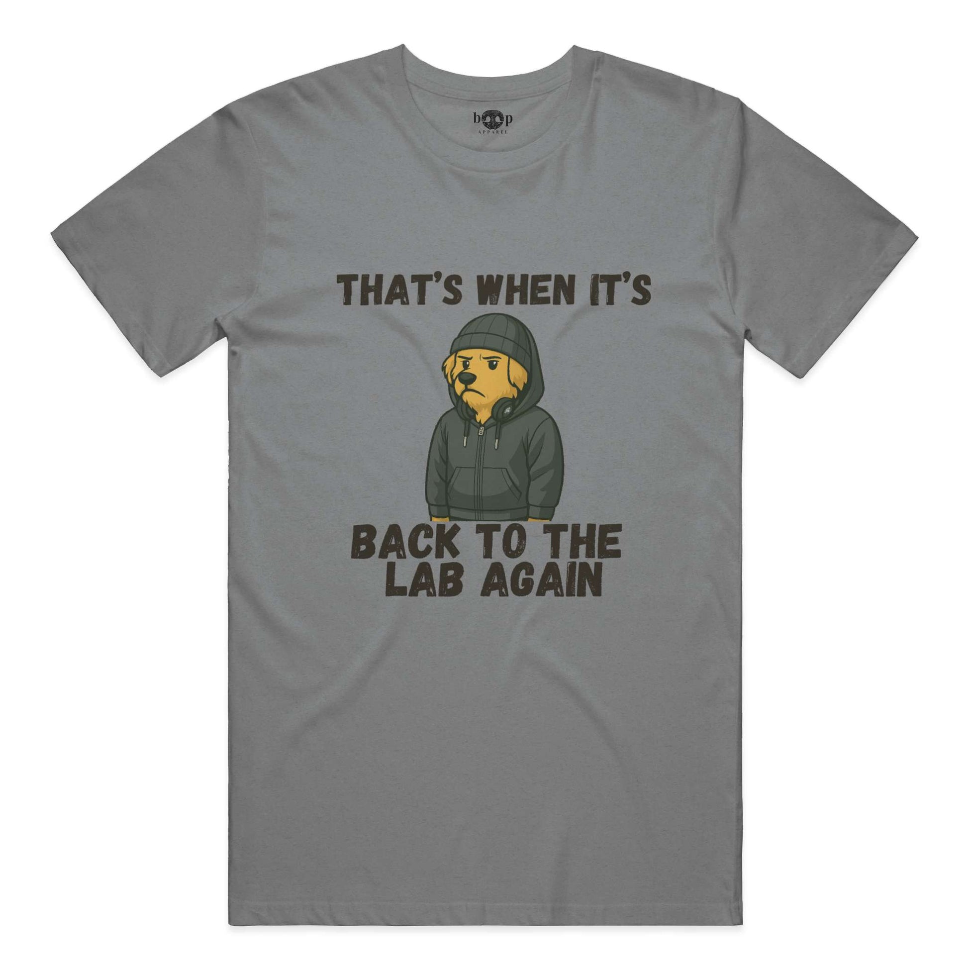 Funny dog owner t-shirt with sarcastic humor -Back to the Lab Again - Triblend T