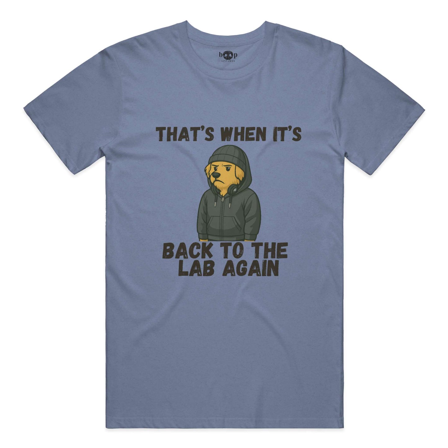 Funny dog owner t-shirt with sarcastic humor -Back to the Lab Again - Triblend T