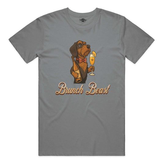 Funny dog owner t-shirt with sarcastic humor -Brunch Beast - Triblend T