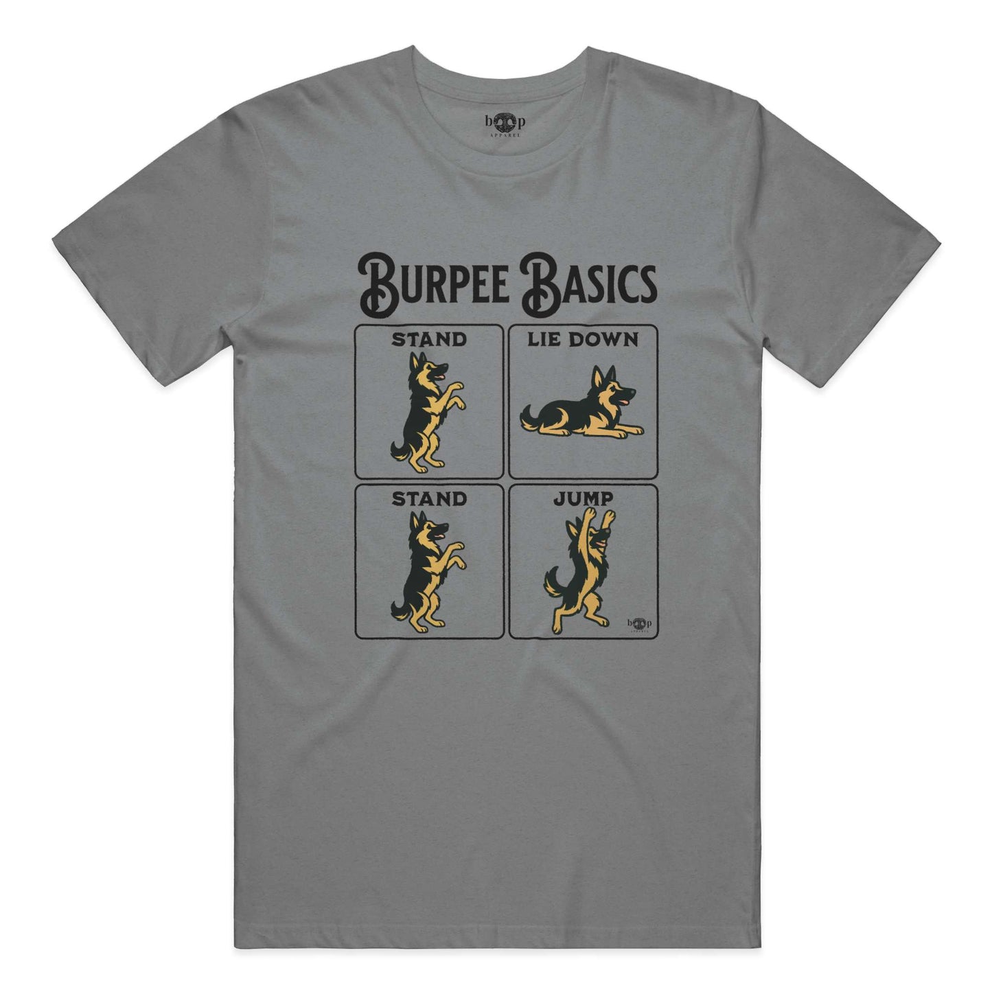 Funny dog owner t-shirt with sarcastic humor -Burpee Basics - Triblend T