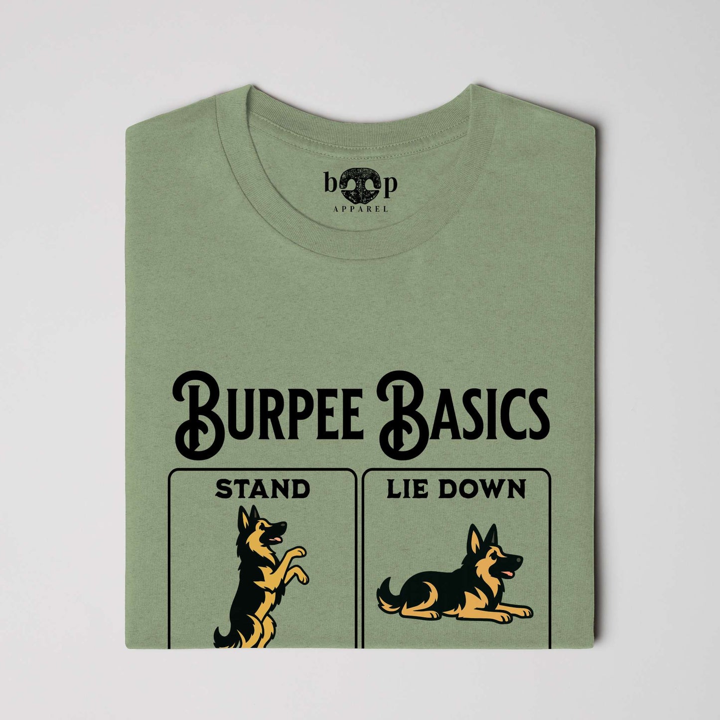 Funny dog owner t-shirt with sarcastic humor -Burpee Basics - Triblend T