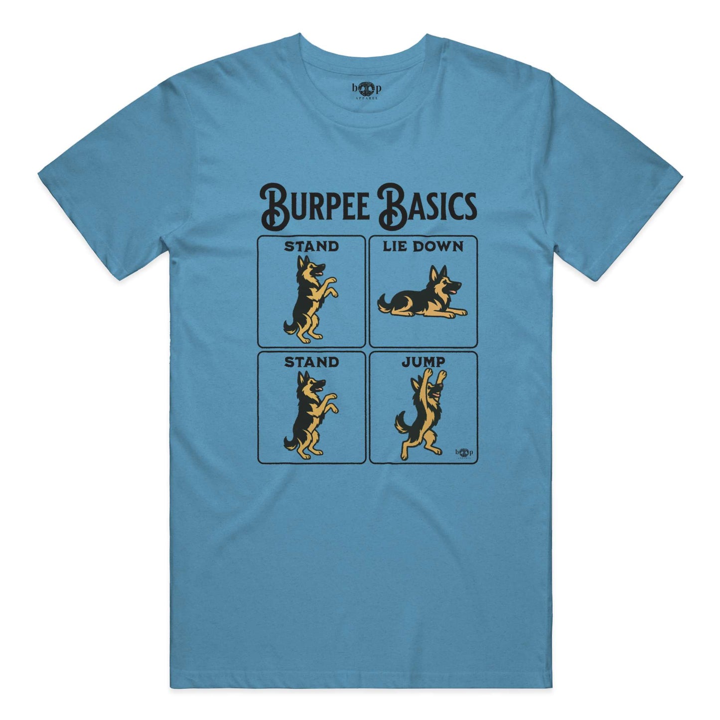 Funny dog owner t-shirt with sarcastic humor -Burpee Basics - Triblend T