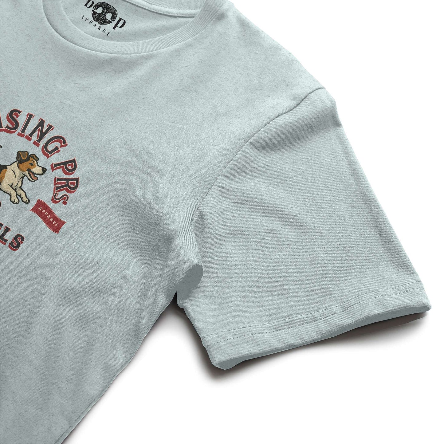 Funny dog owner t-shirt with sarcastic humor -Chasing PRs and Squirrels - Triblend T