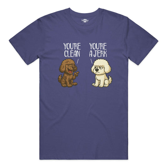 Funny dog owner t-shirt with sarcastic humor -Clean and Jerk - Triblend T