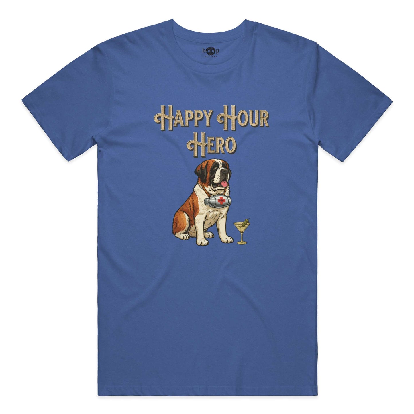 Funny dog owner t-shirt with sarcastic humor -Happy Hour Hero - Triblend T