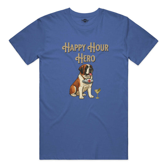 Funny dog owner t-shirt with sarcastic humor -Happy Hour Hero - Triblend T