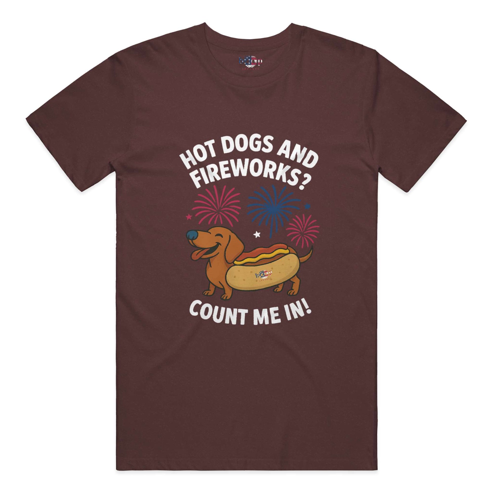 Funny dog owner t-shirt with sarcastic humor -Hot Dogs and Fireworks - Triblend T
