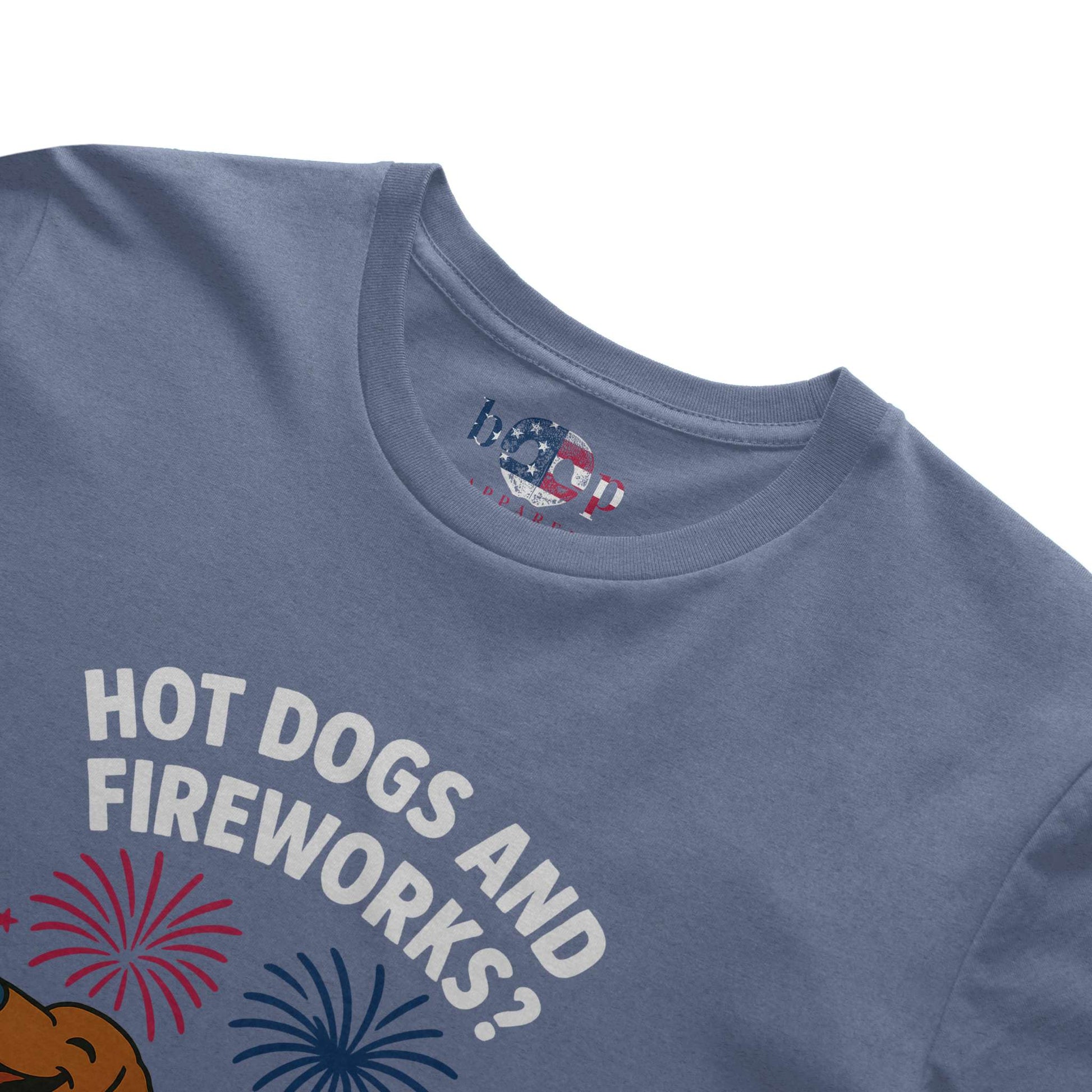 Funny dog owner t-shirt with sarcastic humor -Hot Dogs and Fireworks - Triblend T