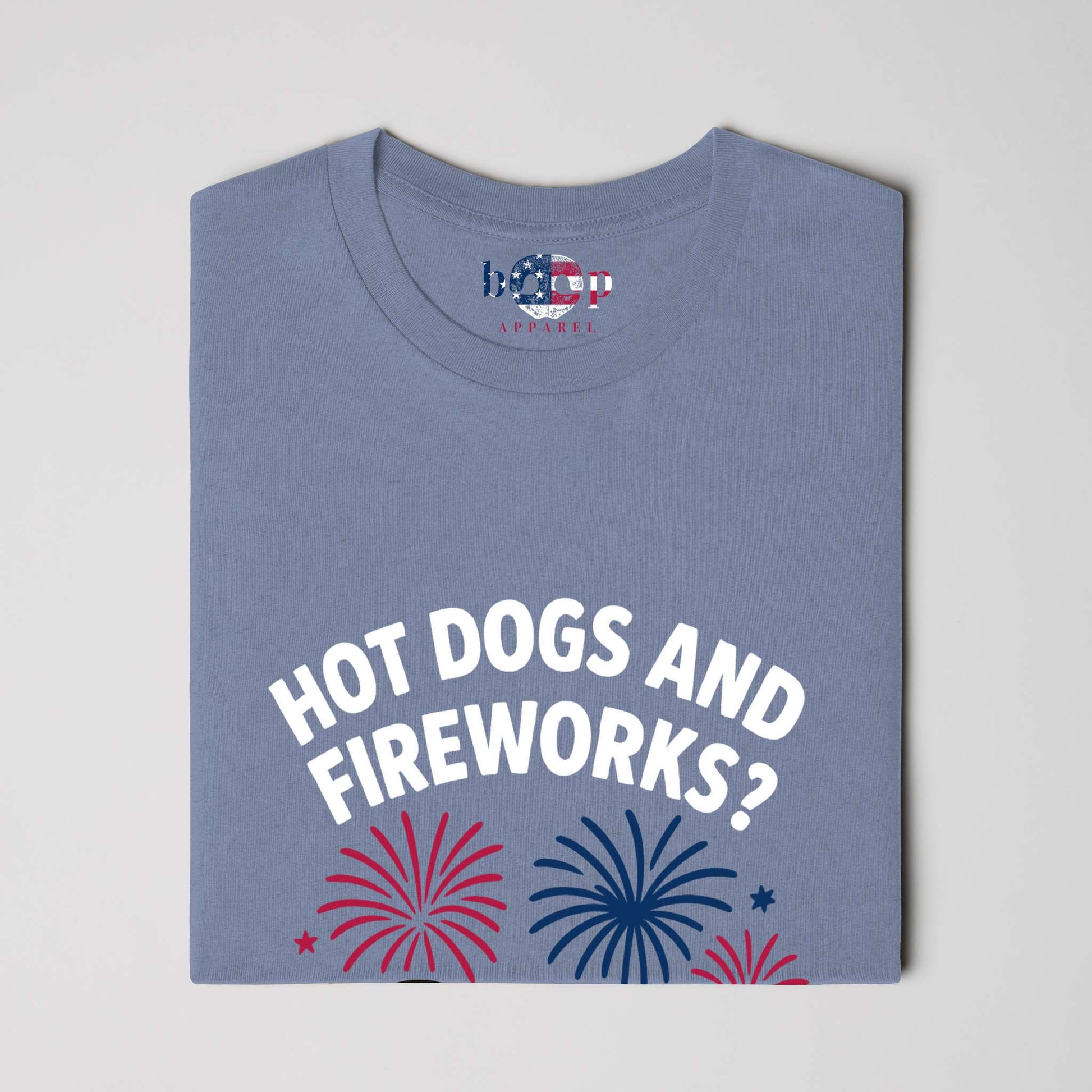 Funny dog owner t-shirt with sarcastic humor -Hot Dogs and Fireworks - Triblend T